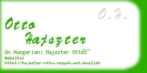 otto hajszter business card